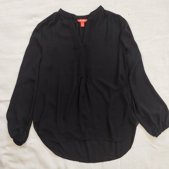 Joe Fresh 3/4 sleeve black blouse women's sz l/g - Picture 1 of 3